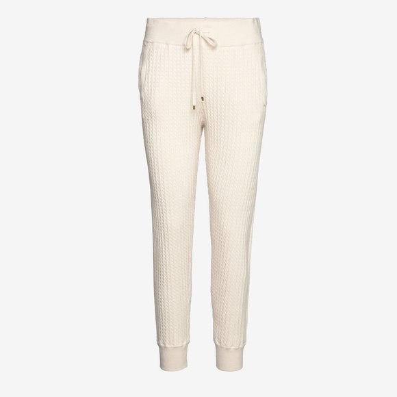 NWT Lauren Ralph Lauren Cable-Knit Jogger Pants Mascarpone Cream XL - Picture 1 of 4